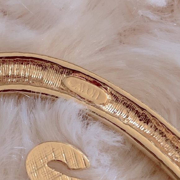 Avon Vintage Gold Tone Initial W Heart Pendant Necklace - Picture 6 of 6